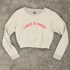 Aerie Cardio is Hardio Cropped Sweatshirt